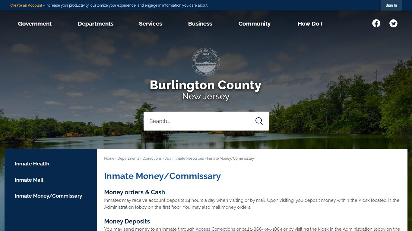 Inmate Money/Commissary | Burlington County, NJ - Official ...